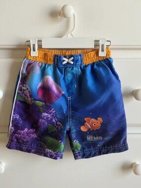 Disney Pixar Finding Nemo Boys Swim Trunks Bathing Suit Shorts size 24 Months